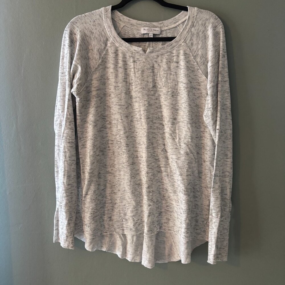 Michael Stars Womens Treasure Notch Neck Top Relaxed Fit